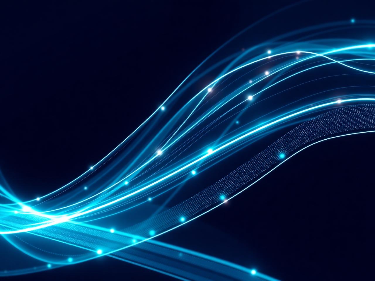Light streams representing business automation flow